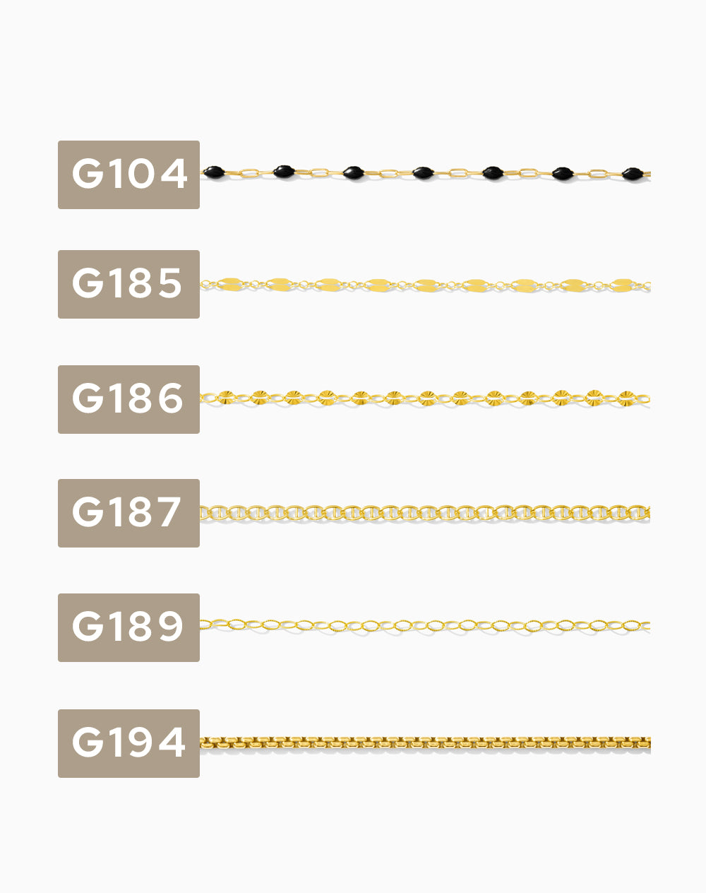2 inch chain sample for G78-G203, CSP200-3