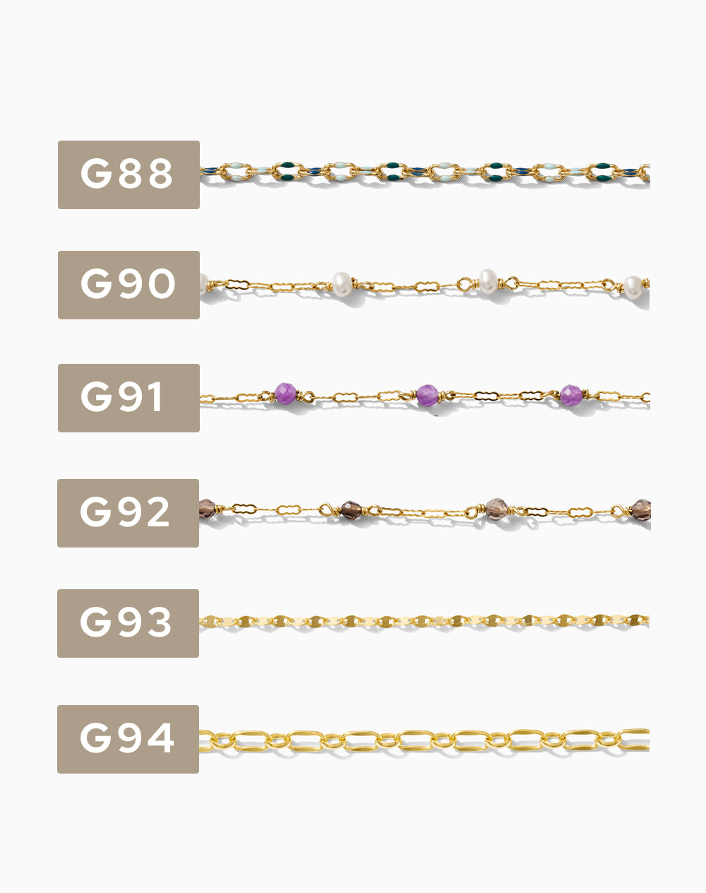 2 inch chain sample for G78-G203, CSP200-3