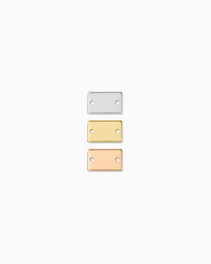 10x6mm Mini Rectangle Blank with Two Holes, B24