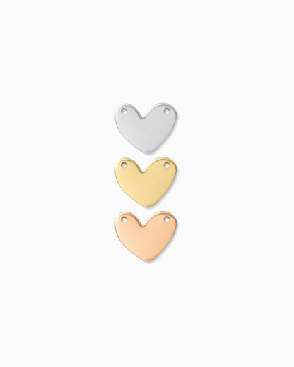 11x13mm Heart Blank with Two Upper Holes, B27