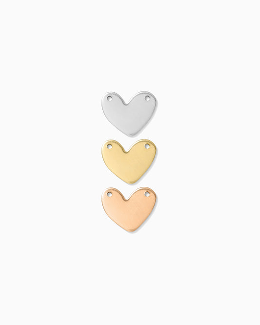 11x13mm Heart Blank with Two Upper Holes, B27