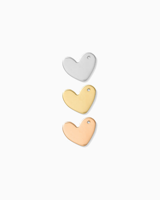 11x13mm Heart Blank with One Hole, B28