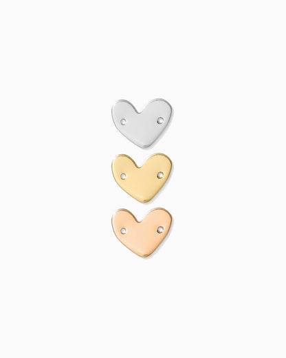 11x13mm Heart Blank with Two Middle Holes, B29