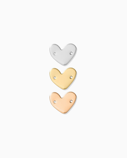 11x13mm Heart Blank with Two Middle Holes, B29