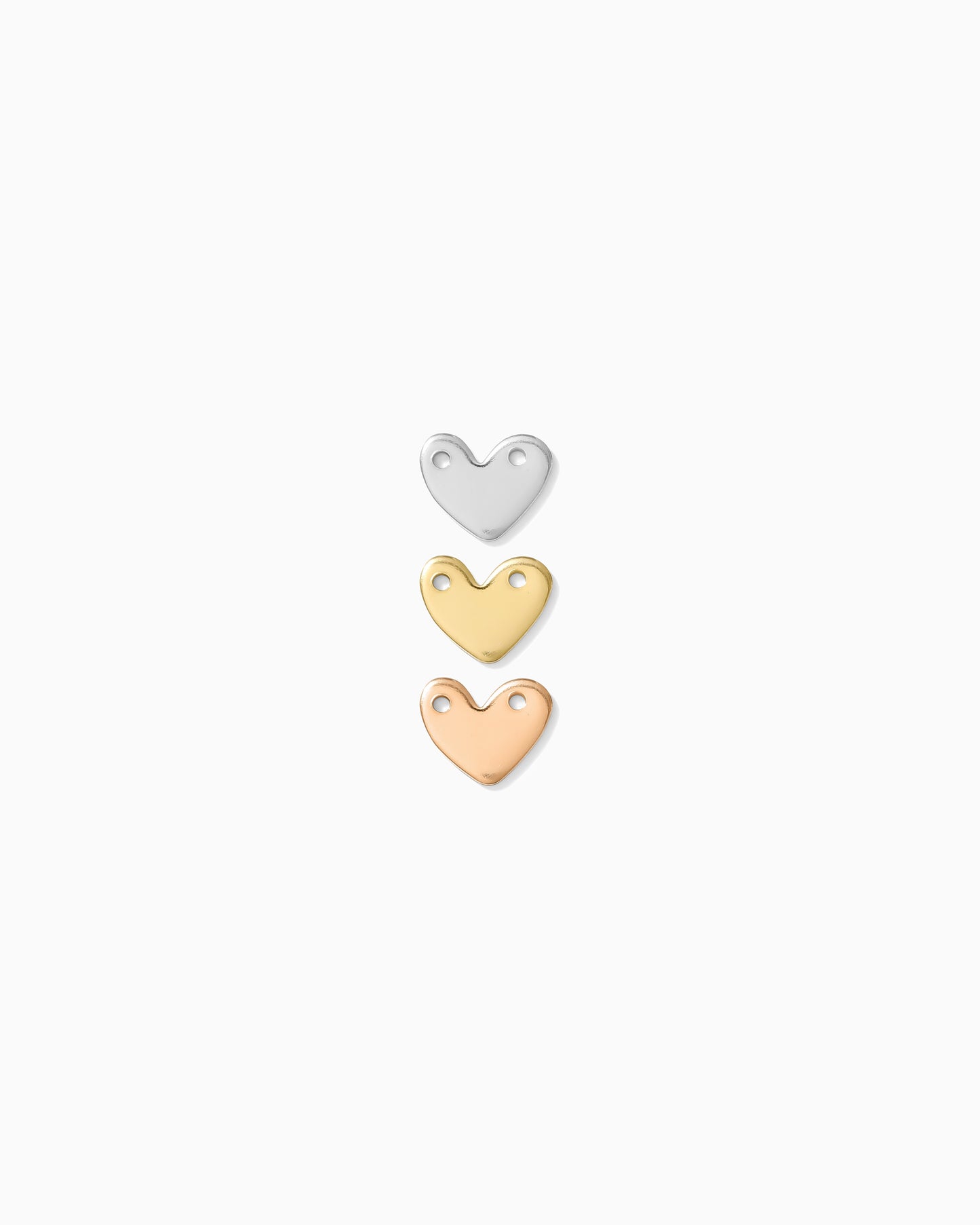 8x9mm Heart Blank with Two Upper Holes, B30