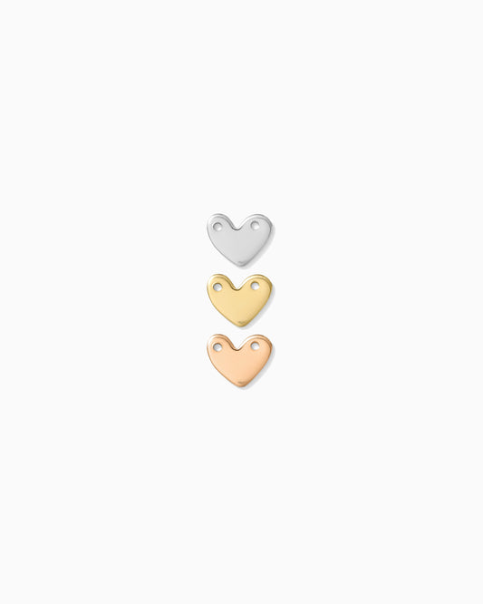 8x9mm Heart Blank with Two Upper Holes, B30