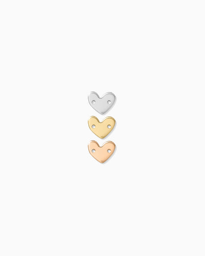 8x9mm Heart Blank with Two Middle Holes, B32