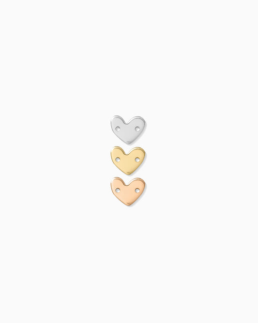 8x9mm Heart Blank with Two Middle Holes, B32