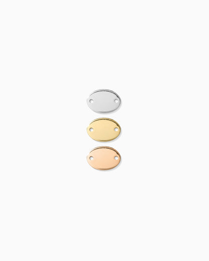10x7mm Oval Blank with Two Holes, B37