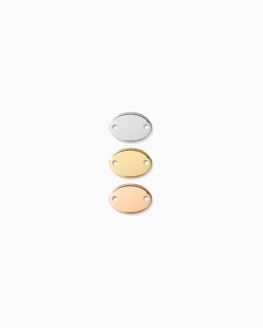 10x7mm Oval Blank with Two Holes, B37