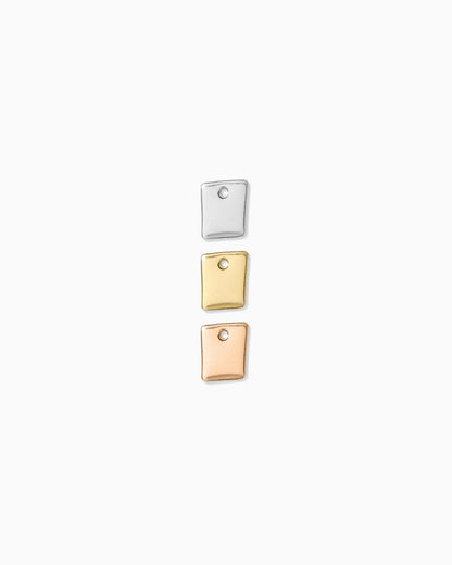 8x6mm Organic Rectangle Blank with One Hole, B55