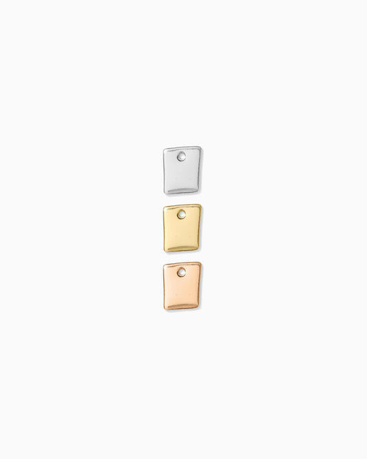 8x6mm Organic Rectangle Blank with One Hole, B55