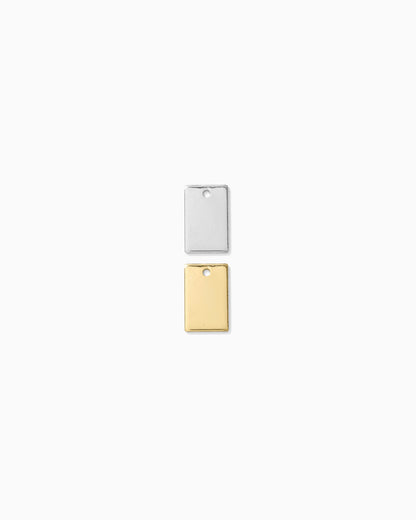 10x6mm Mini Rectangle Blank with One Hole, B86