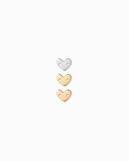 Blank Heart Connector w/ Two Holes 6x7mm, B89
