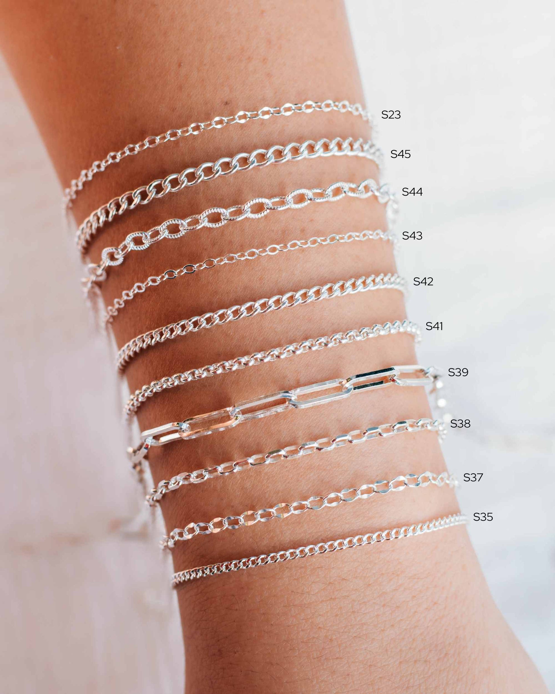 2mm Dapped Cable Chain, S23