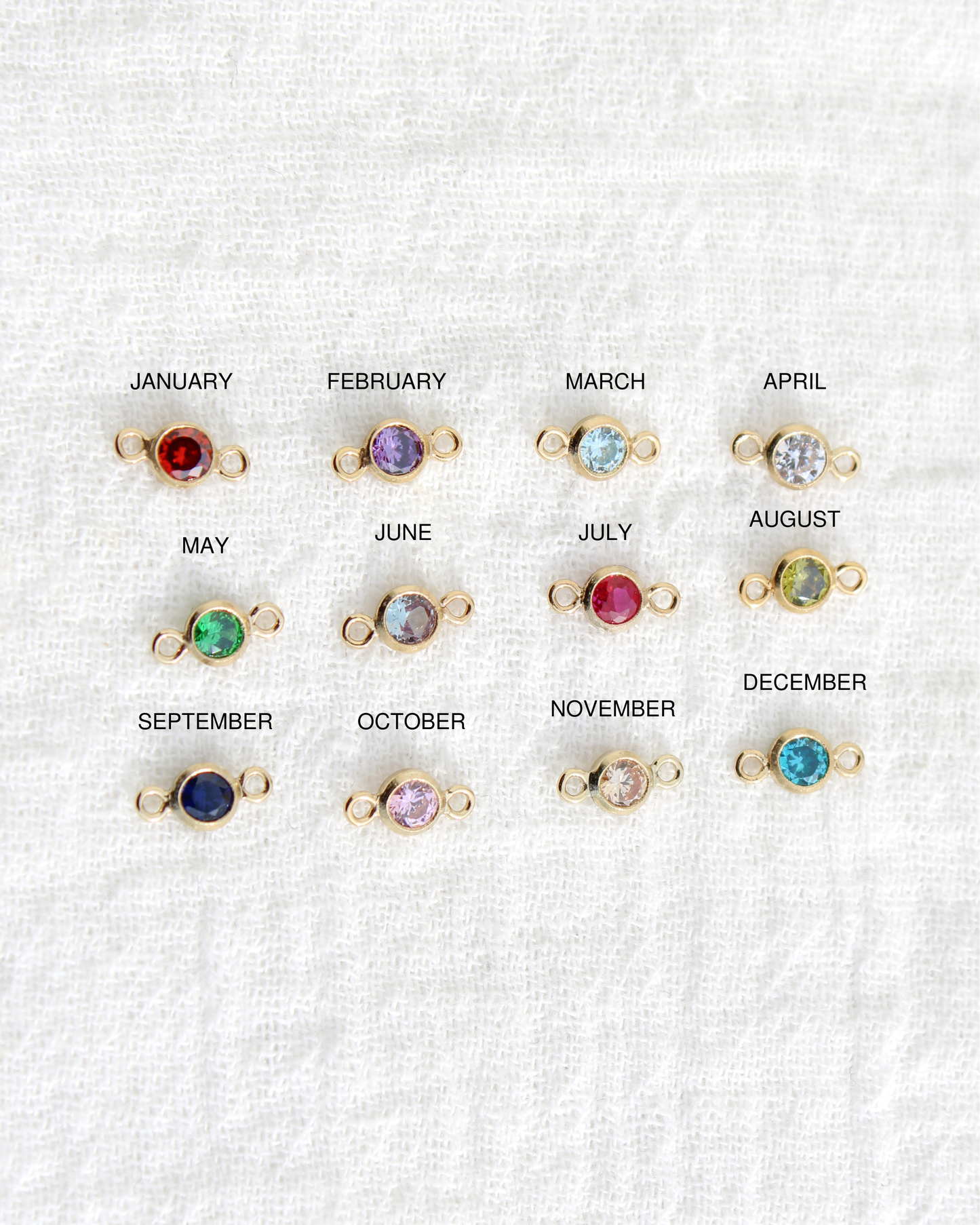 3mm Birthstone Connector, CN115