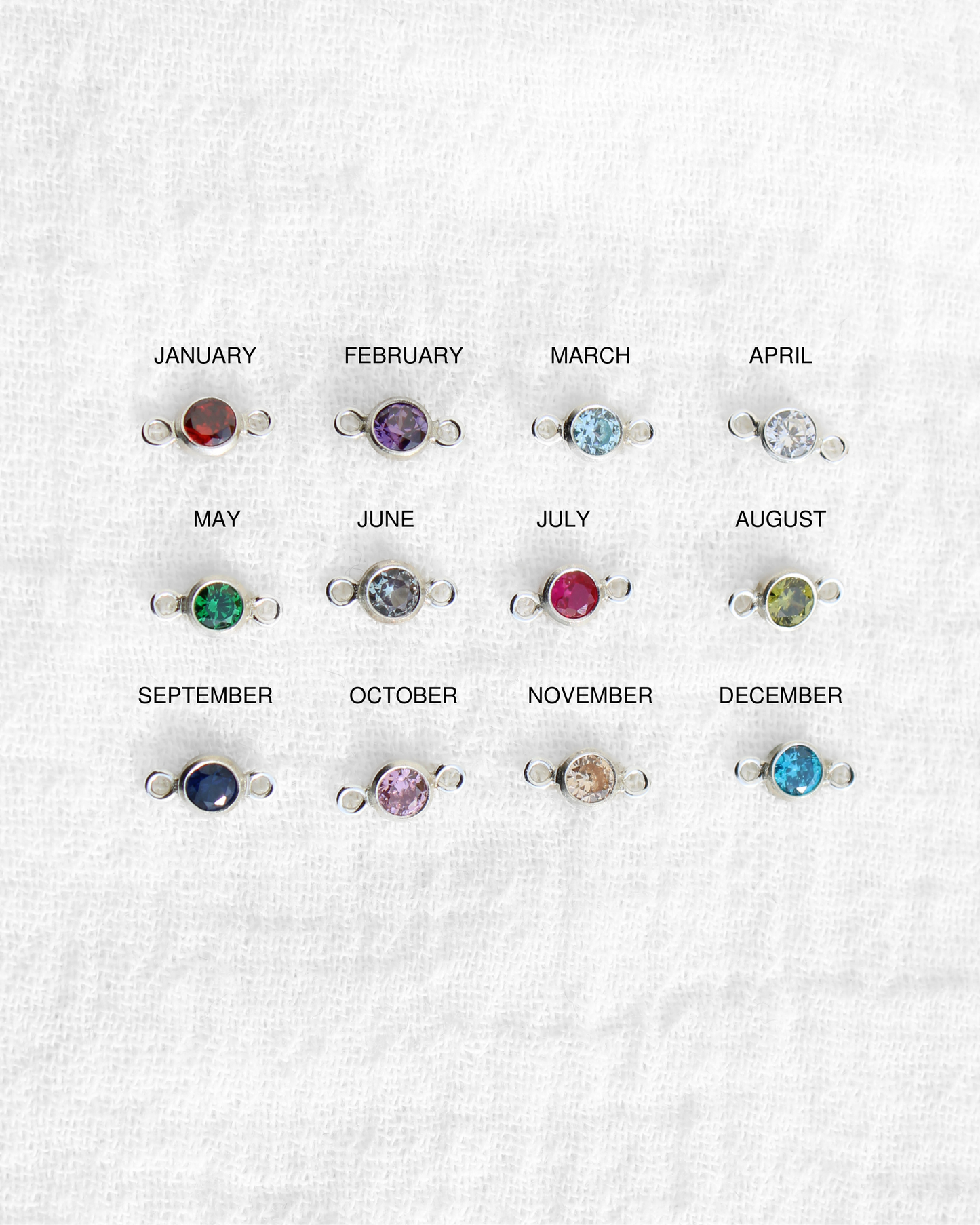 3mm Birthstone Connector, CN115