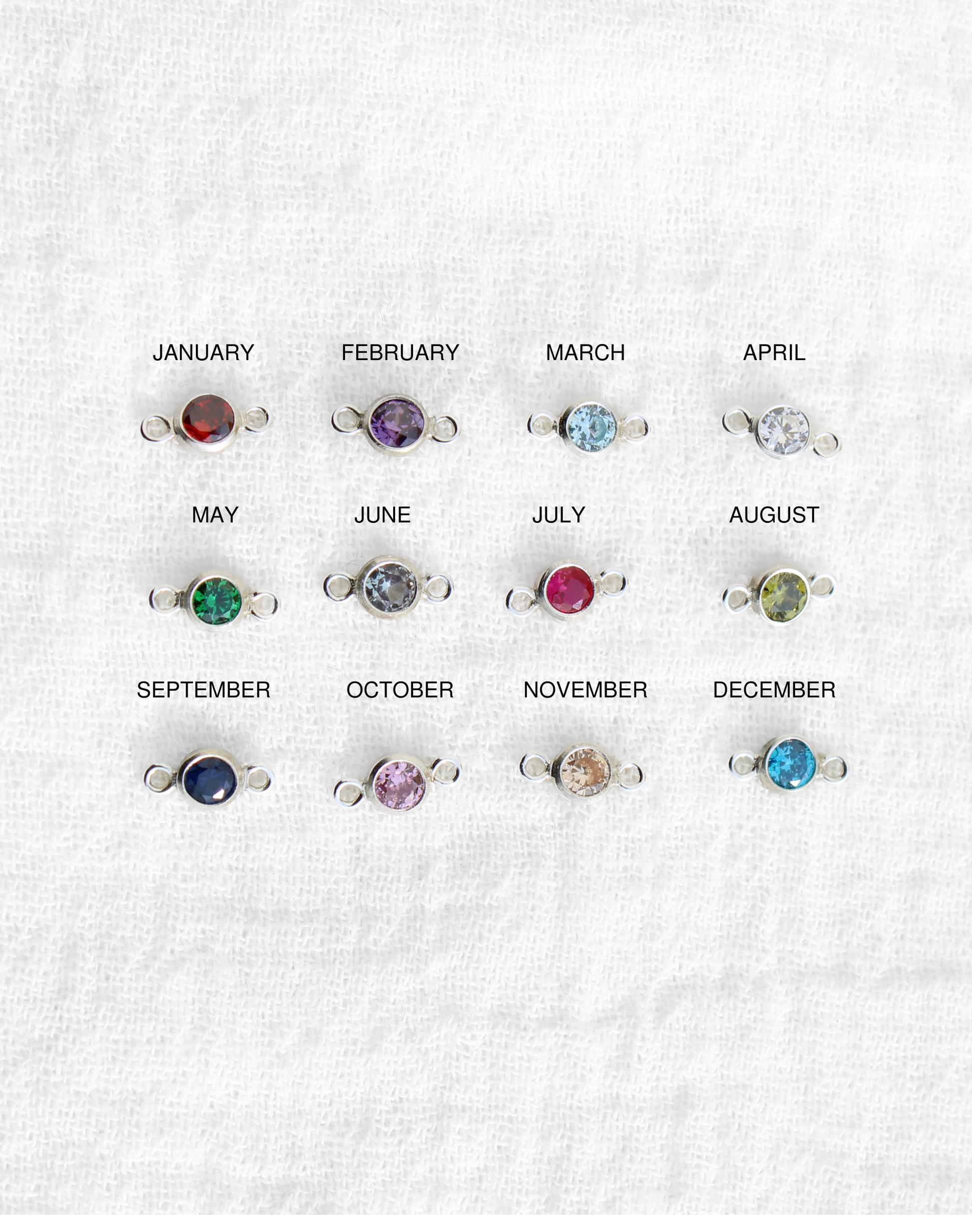 3mm Birthstone Connector, CN115