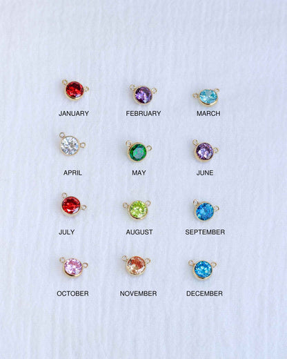 6mm 10-2 Birthstone Connector, CN163