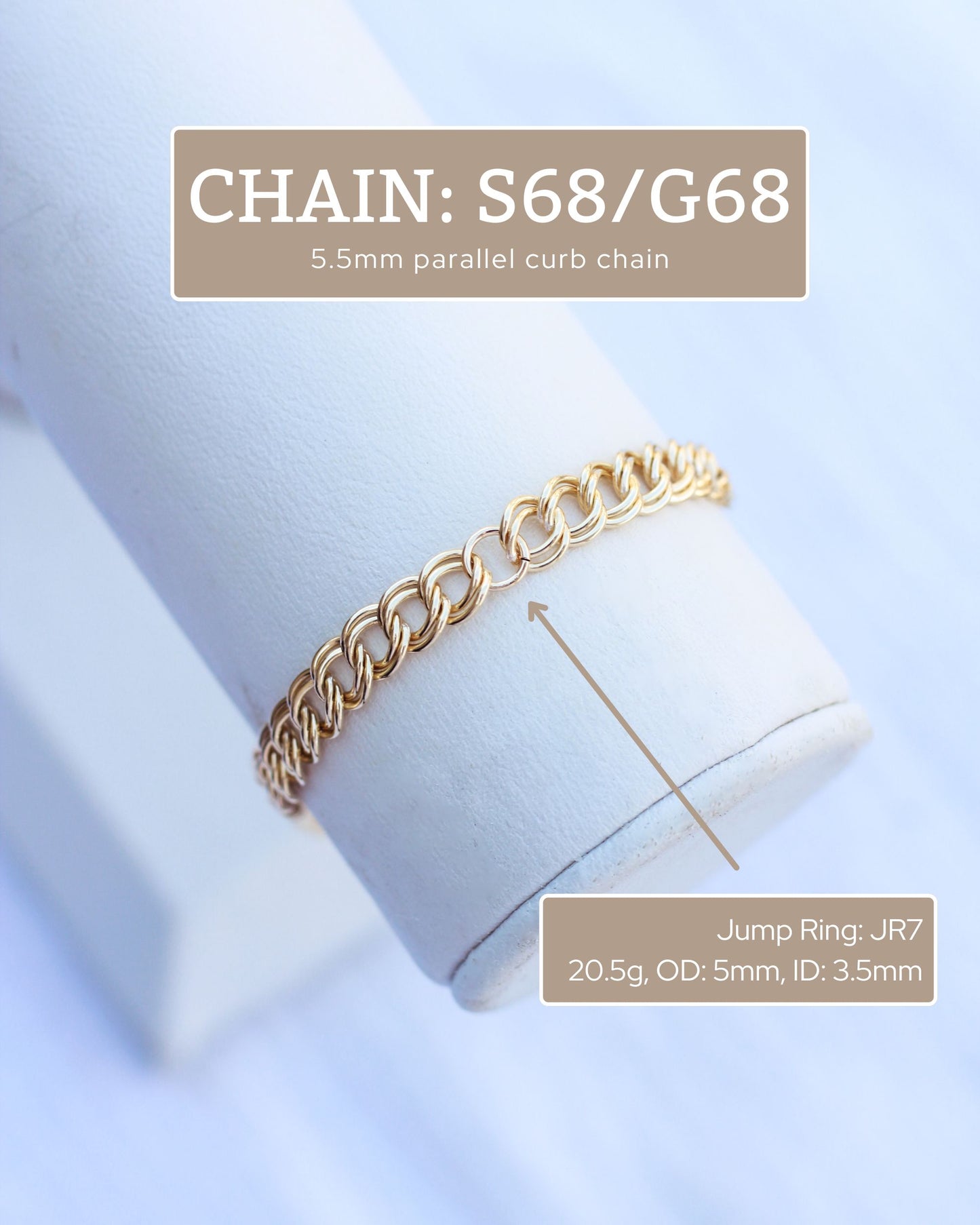5.5mm Parallel Curb Chain, G68, S68