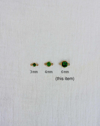 6mm Birthstone Connector, CN195
