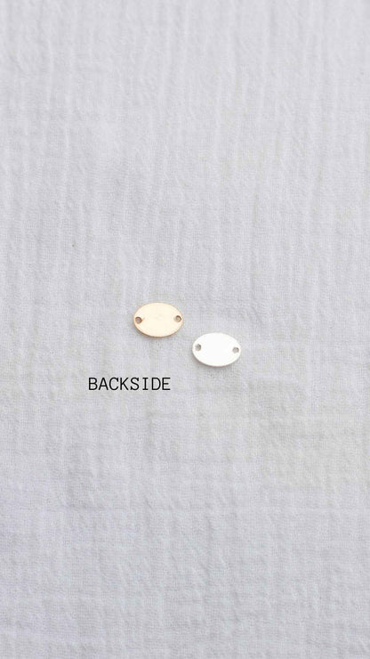 10x7mm Oval Blank with Two Holes, B37