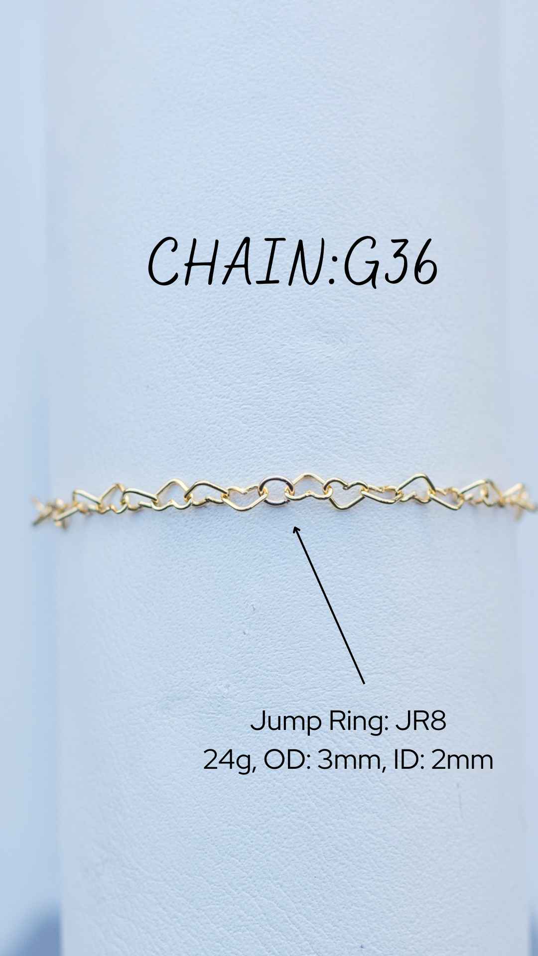 2.8mm Heart Chain, G36