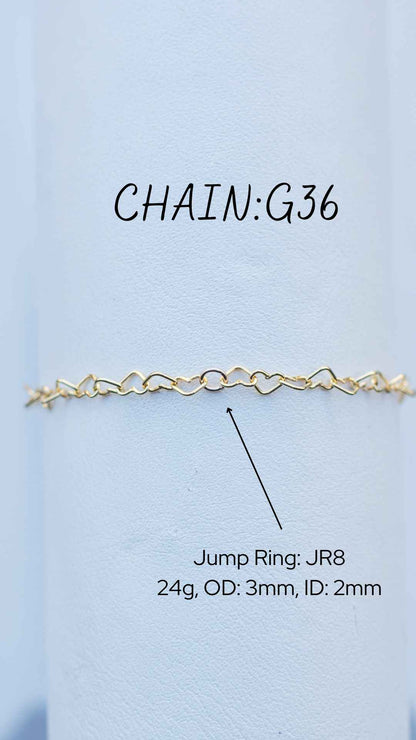 2.8mm Heart Chain, G36