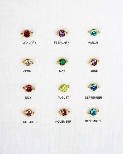 6mm Birthstone Connector, CN195