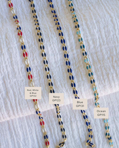 Blue Enamel Chain, GP131