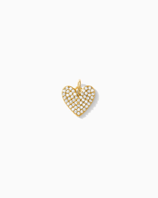 Pave CZ Heart Charm, CH101