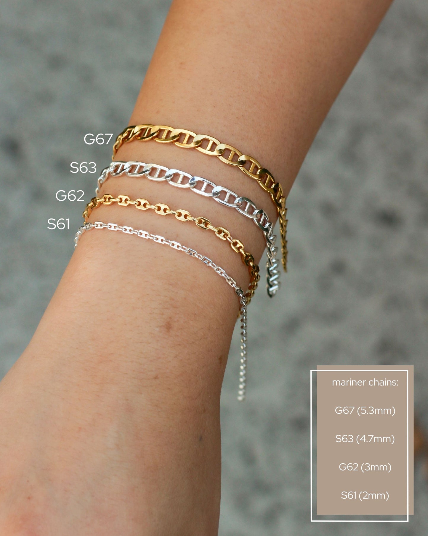 3mm Mariner Chain, S62, G62