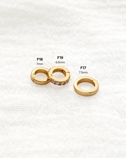 7mm Pave Circle Charm enhancer, F19