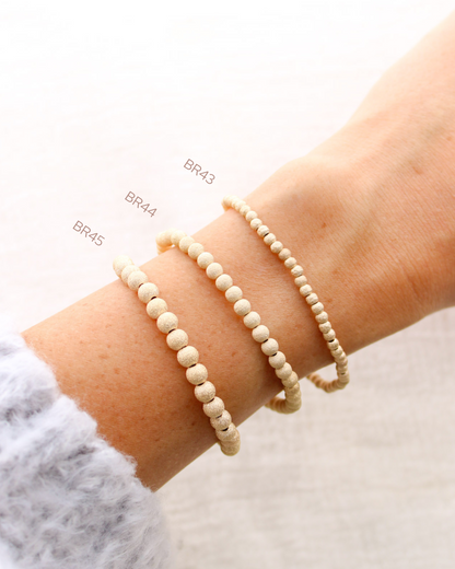 4mm Stardust Beaded Stretchy Bracelet, BR44