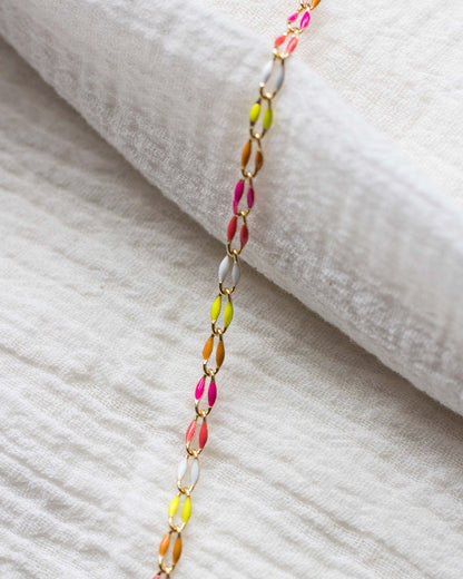 Neon Multi Color Enamel Chain, GP101