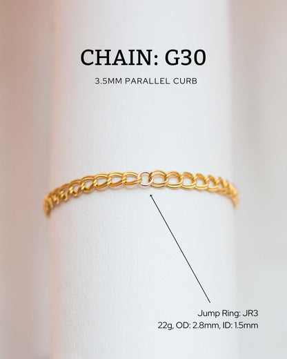 3.5mm Parallel Curb Chain, G30