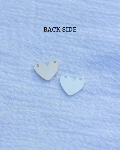11x13mm Heart Blank with Two Upper Holes, B27