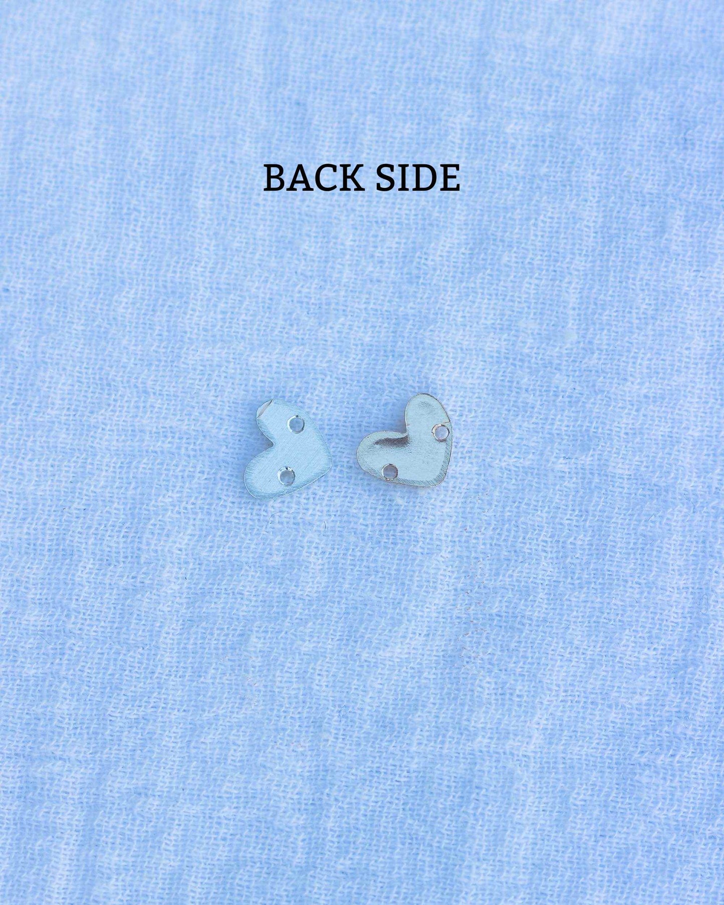 8x9mm Heart Blank with Two Middle Holes, B32