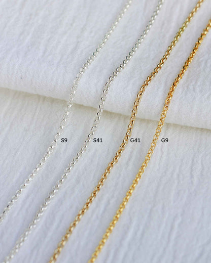 2.1mm Round Rolo Chain, G9, S9