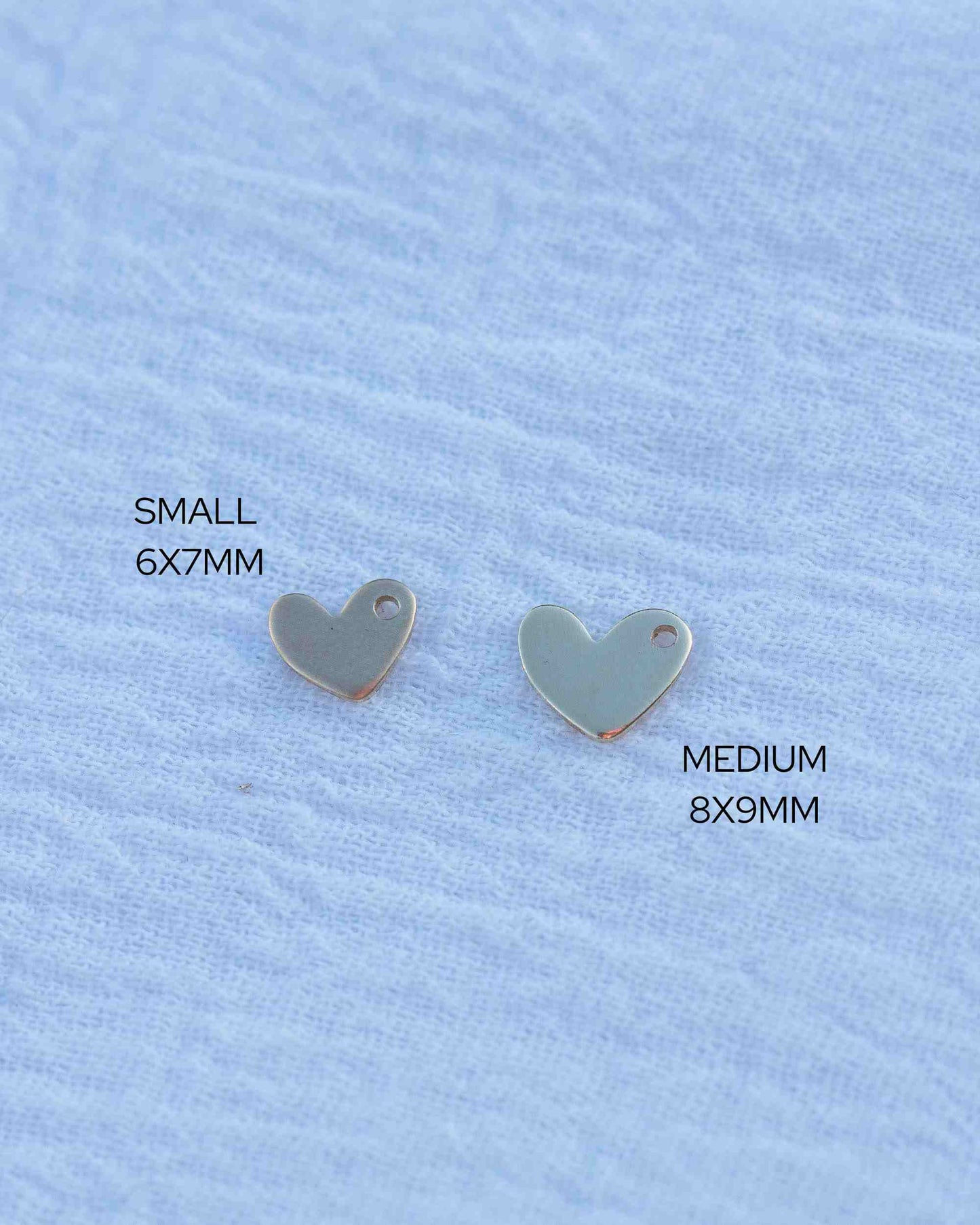 6x7mm Heart Blank with One hole, B26