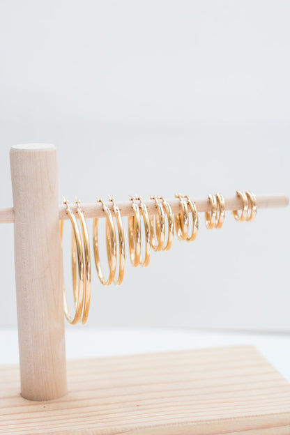 15mm Hoop Earrings, E35