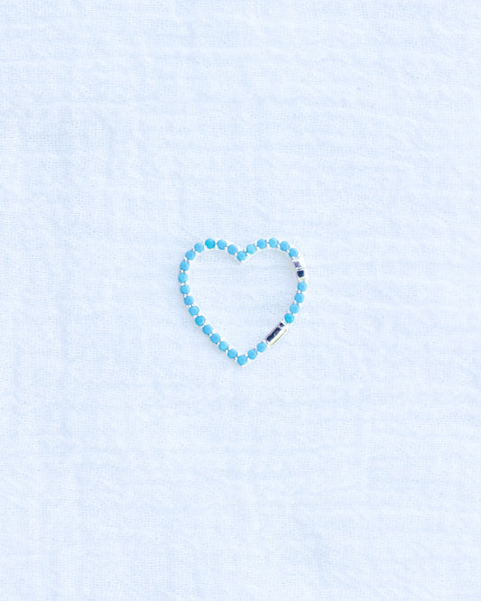 Turquoise Nano Gem Heart Charm Holder, F10