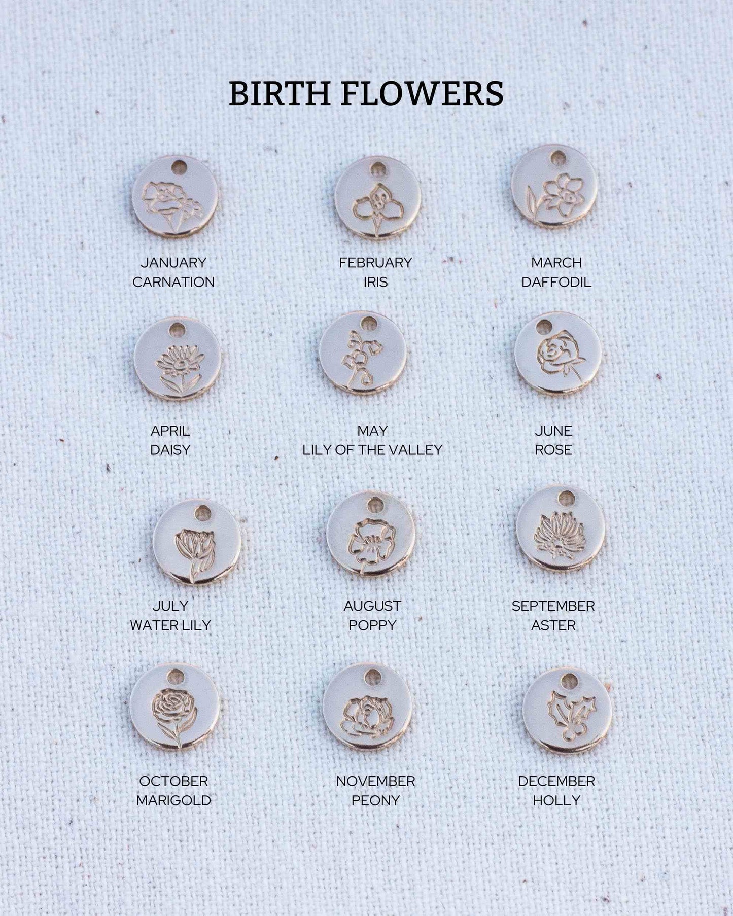 6.3mm Birth Flower Charm, CH05