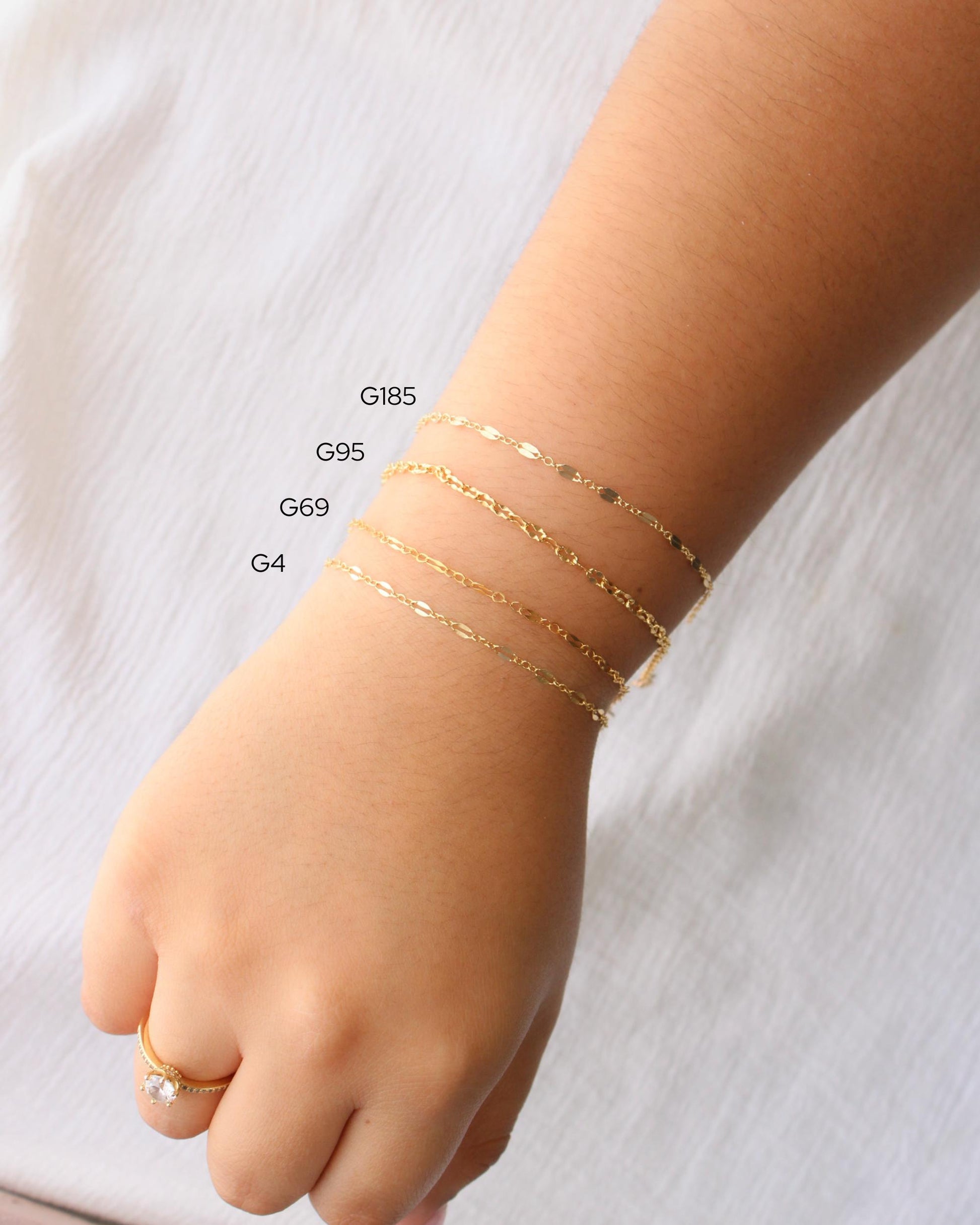 2.4mm Dapped Long & Short Chain, G4