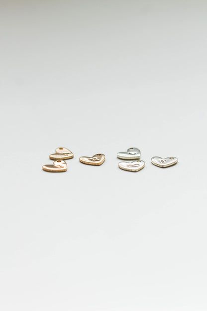 6x7mm Tiny Heart Initial Charm, CH02