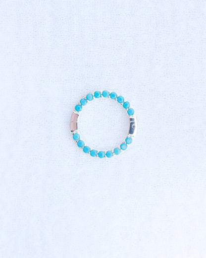 Turquoise Nano Gem Pave Circle Charm Enhancer, F08