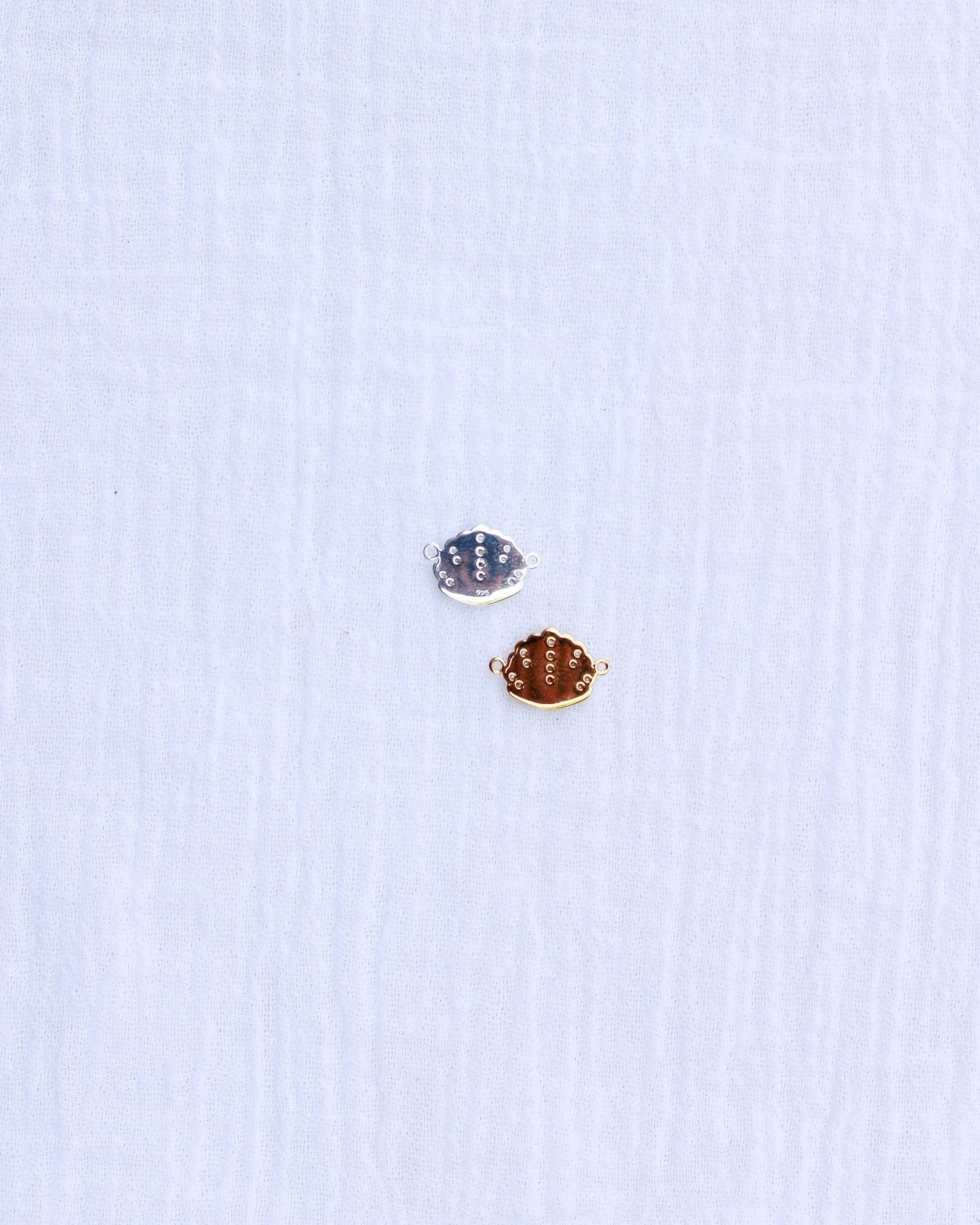 Shell with CZ Connector Charm, CN168