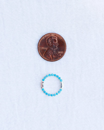 Turquoise Nano Gem Pave Circle Charm Enhancer, F08