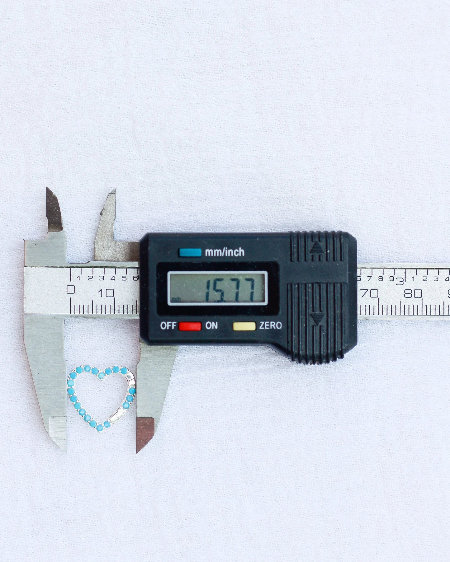 Turquoise Nano Gem Heart Charm Holder, F07