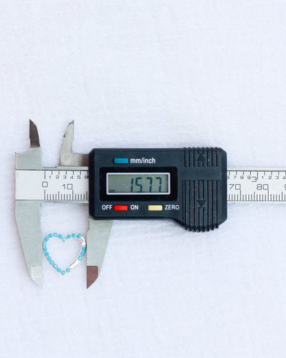 Turquoise Nano Gem Heart Charm Holder, F07